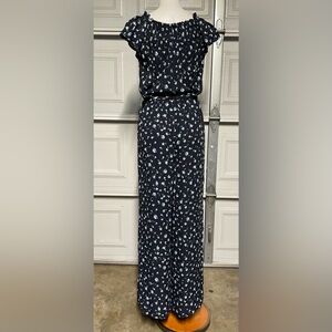 CeCe   Floral Off-Shoulder Jumpsuit